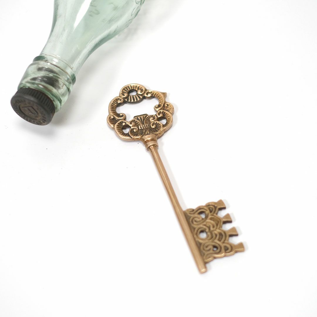ブラスボトルオープナー キー 鍵 真鍮の栓抜き の通販 アンティーク調でおしゃれなフック 取っ手 DIYのお店MALTO