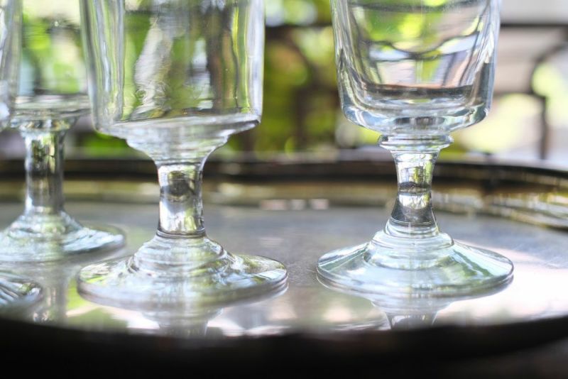 アンティーク 手吹きのビストログラス 1800年代 ワイングラスの通販