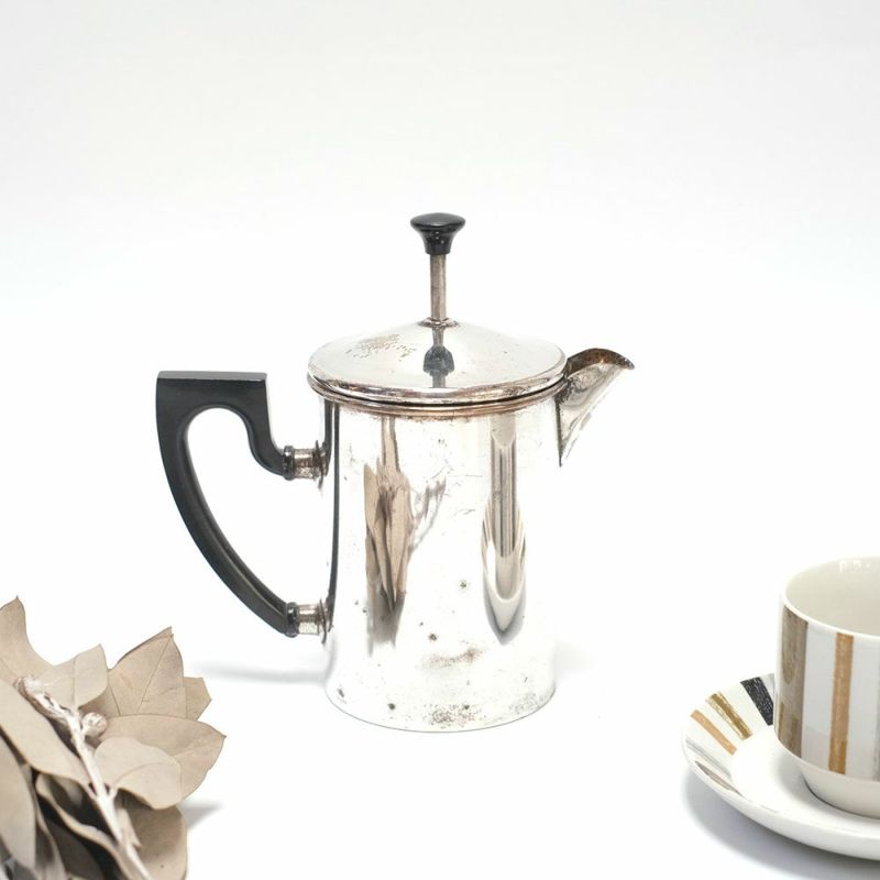 アルミ コーヒーポット 二段式 フランス アンティーク アルミ コーヒーポット 二段式 フランス アンティーク アルミ コーヒー