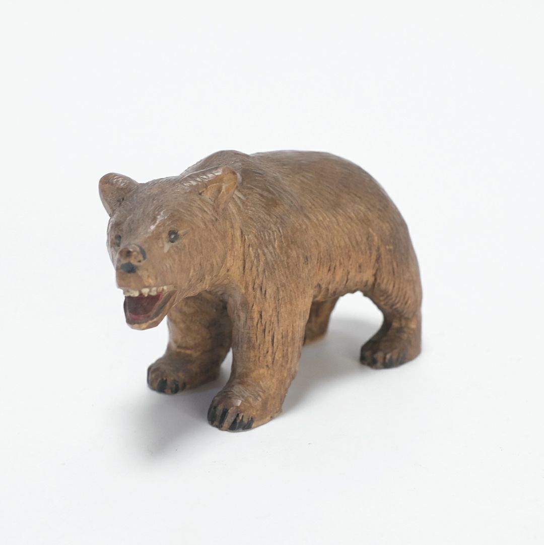 アンティークオブジェ 木彫り熊 スイス 置物の通販 アンティーク 
