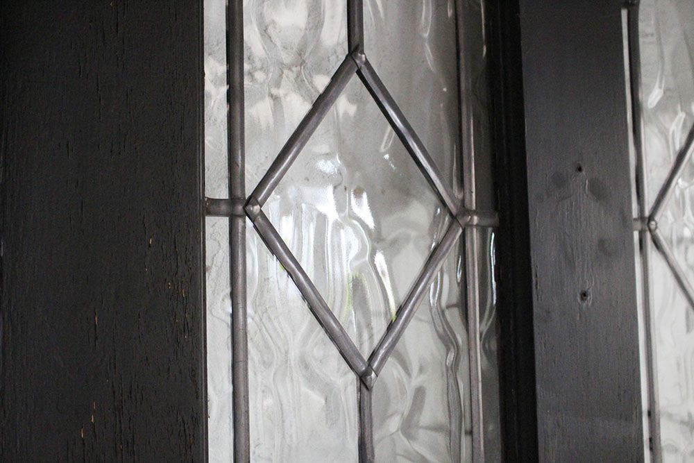 アンティーク玄関ドア ガラス部分がステンドグラスになったアンティークドア イギリス 建具12