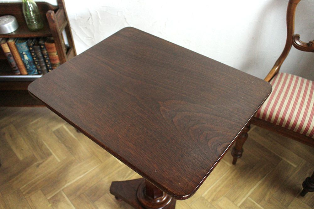 アンティーク ティルトトップテーブル イギリス こっくりとしたブラウンのサイドテーブル オケージョナルテーブル04