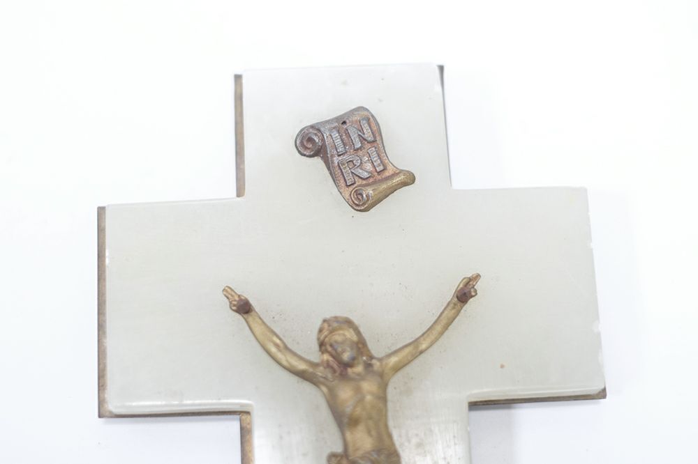 アンティーク十字架 フランス 壁掛け オニキス4