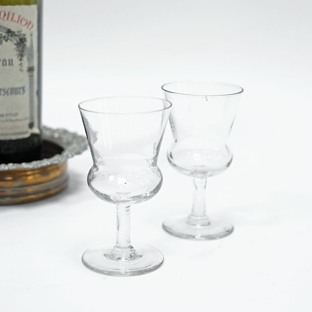 フレンチスタイルフランスアンティーク　ハンドペイント　ガラスコップ　実用可能　ゆらゆら　グラス