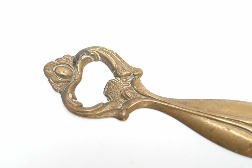 アンティーク ブラスオープナー 真鍮製の栓抜き イタリア