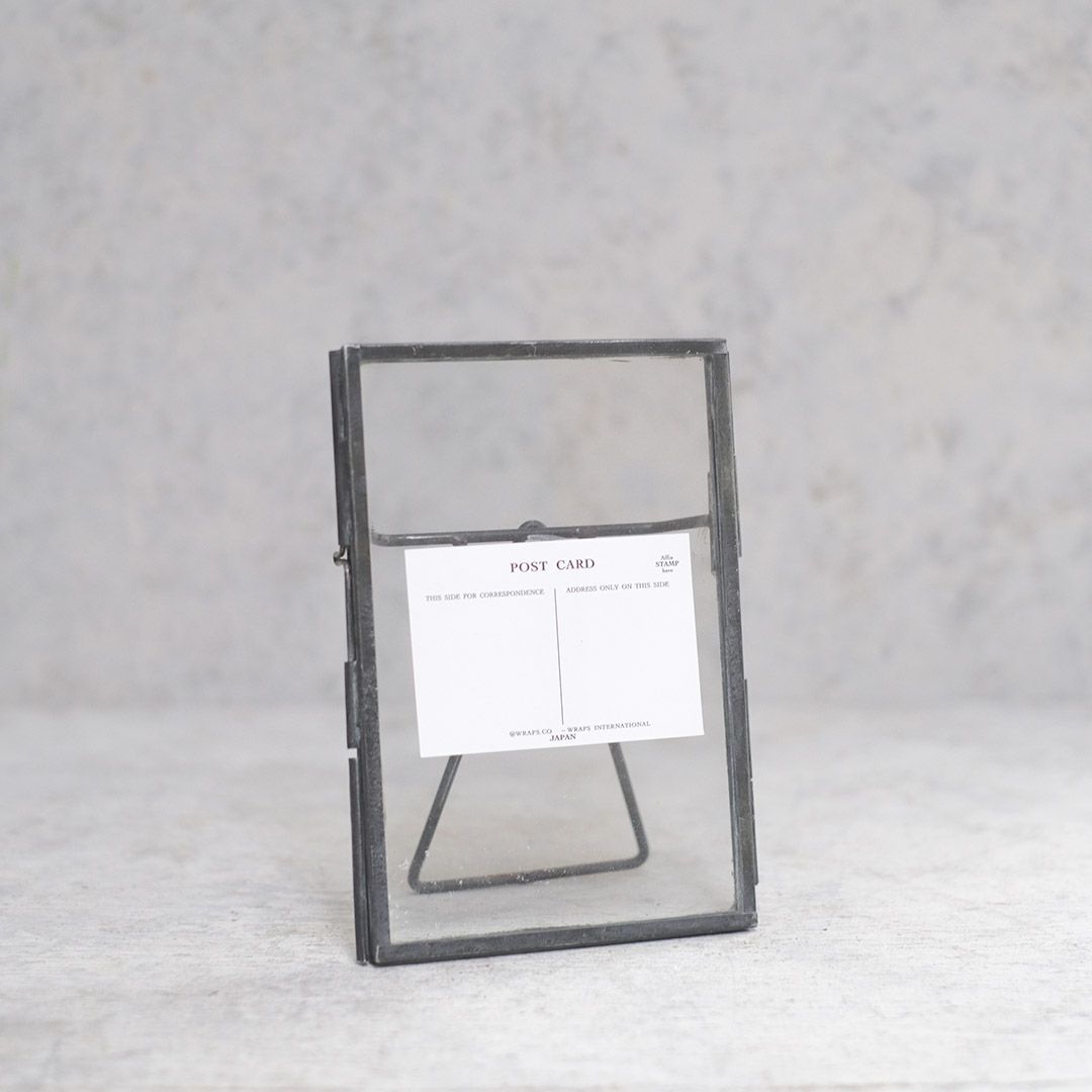 アイアンフレームとガラスの写真立て フォトフレーム