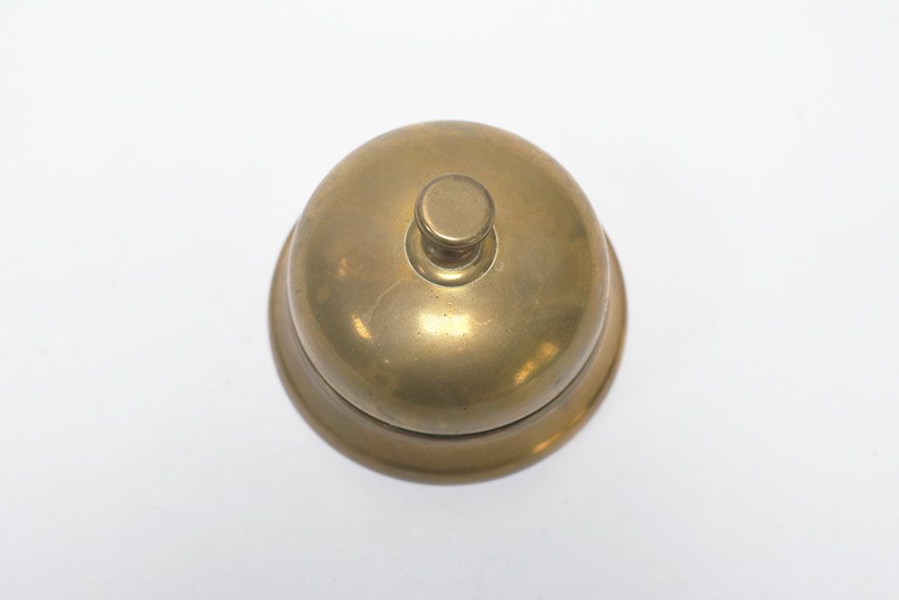 アンティークテーブルベル イギリス 真鍮 シンプルな丸い形3