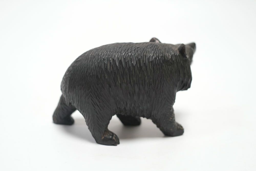 アンティークオブジェ 可愛らしい表情の木彫り熊 スイス 置物5