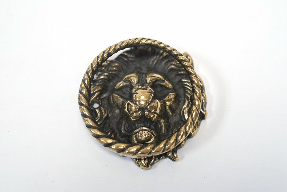 ヴィンテージ ブラスドアノッカー イギリス 獅子 真鍮の通販 