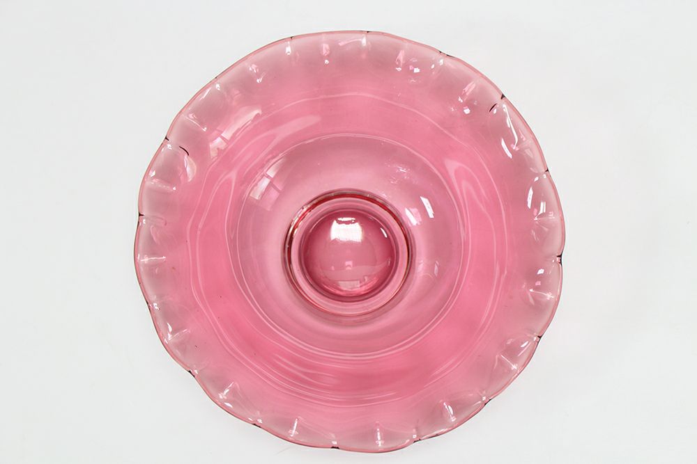 アンティークグランベリーガラス イギリス 独特な赤い色の小さな器65