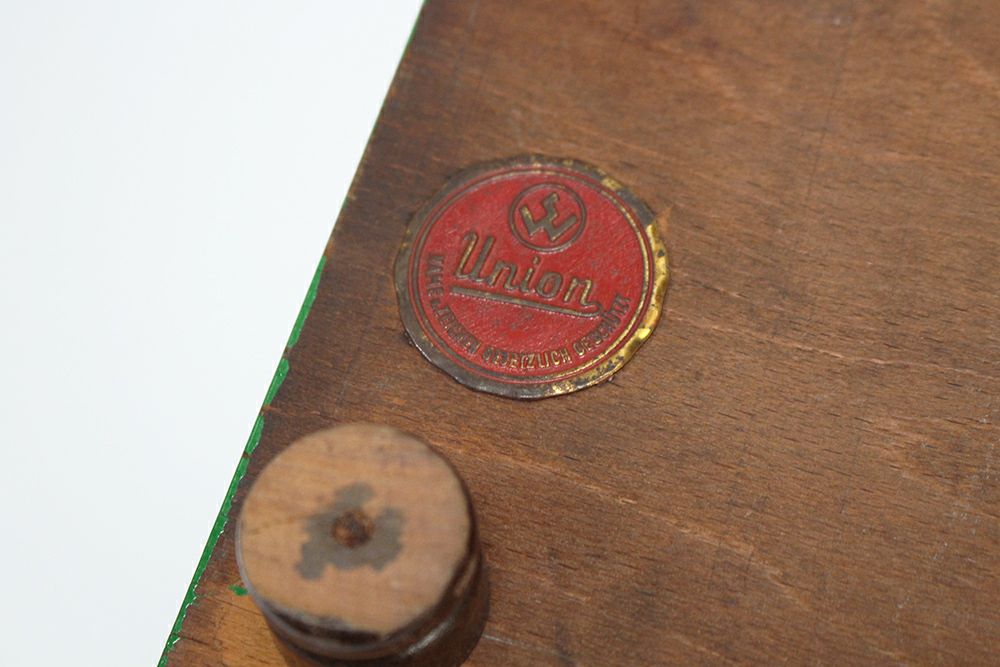 ヴィンテージ ソーイングボックス ドイツ 薔薇が描かれた手作りの裁縫箱