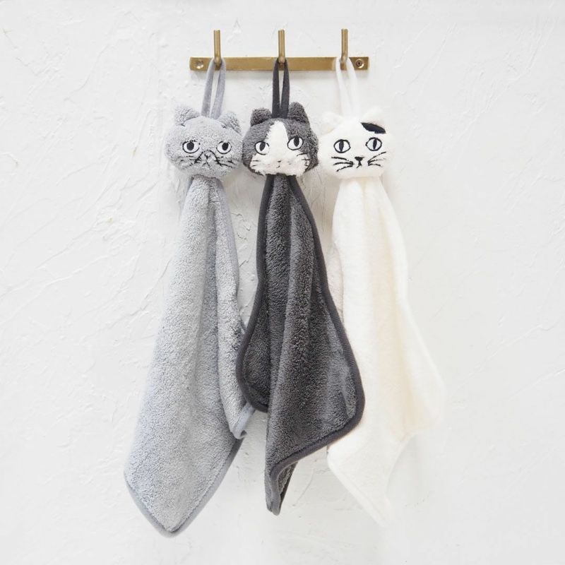 松尾ミユキキャットフェイスのハンドタオルの通販インテリアショップMALTO