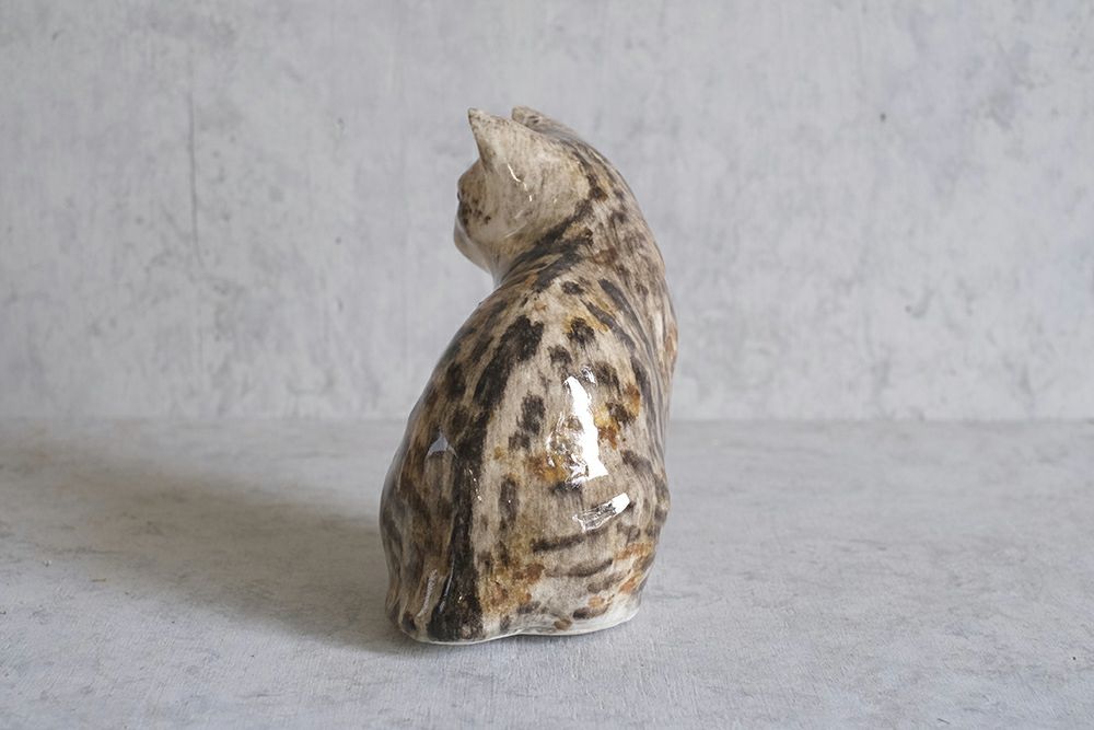 ヴィンテージ WINSTANLEY CAT/ケンジントンキャット・キジ白猫 イギリス 陶芸作家Jenny Winstanley2