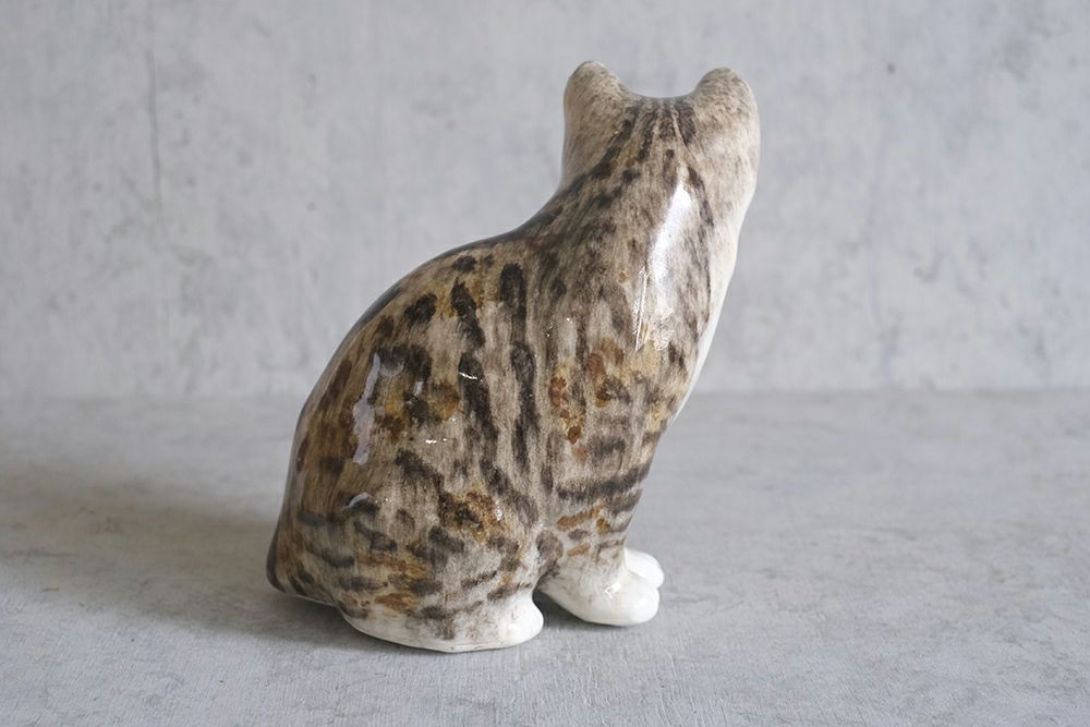 ヴィンテージ WINSTANLEY CAT/ケンジントンキャット・キジ白猫 イギリス 陶芸作家Jenny Winstanley3
