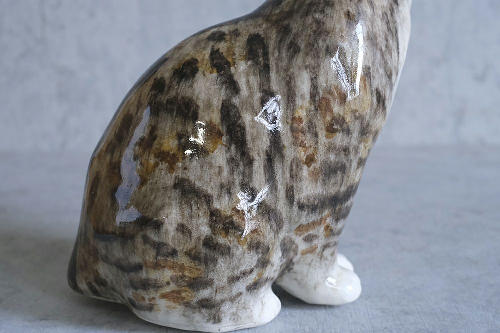 ヴィンテージ WINSTANLEY CAT/ケンジントンキャット・キジ白猫 イギリス 陶芸作家Jenny Winstanley6