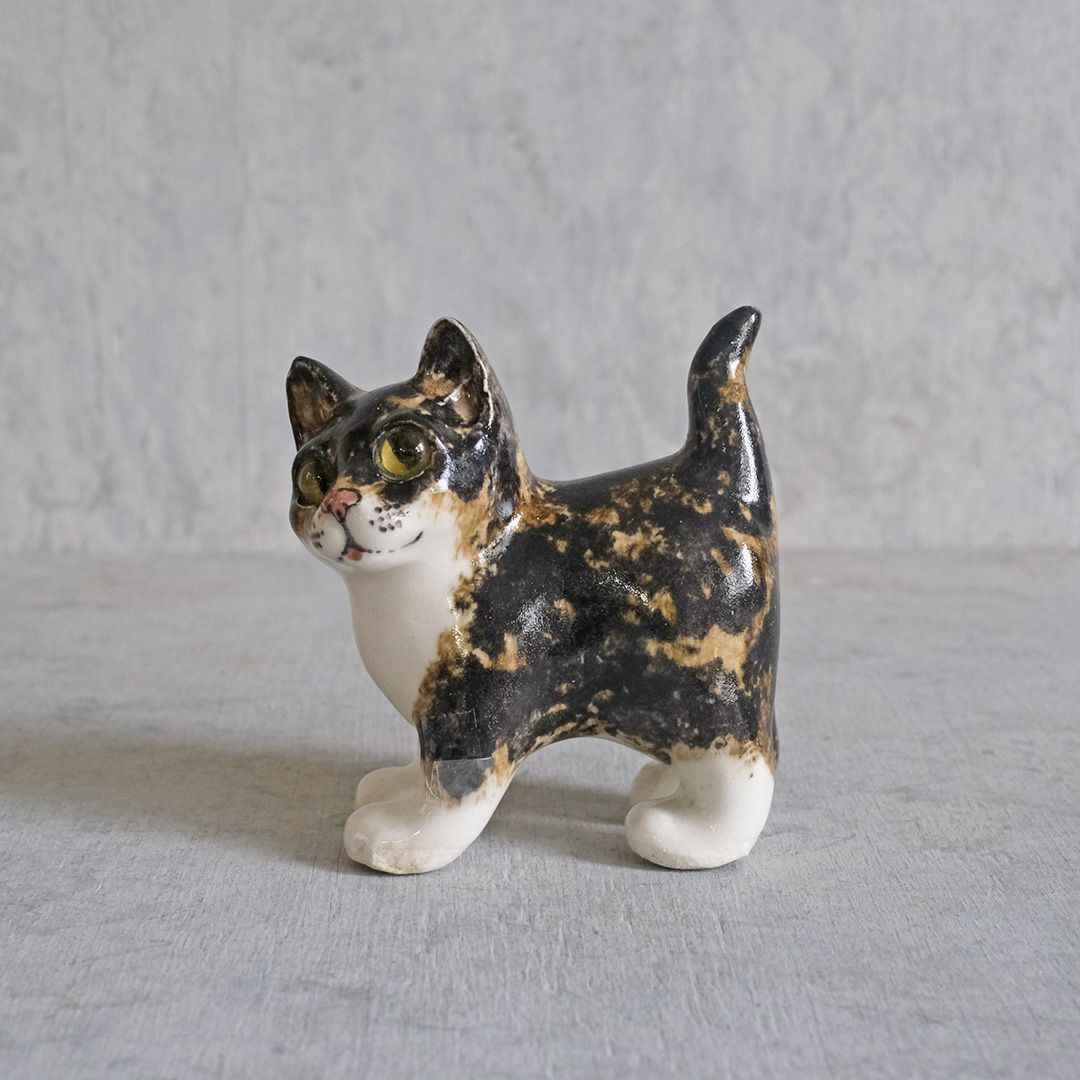 ★ヴィンテージ WINSTANLEY CAT/ケンジントンキャット・サビ猫 子猫 イギリス 陶芸作家