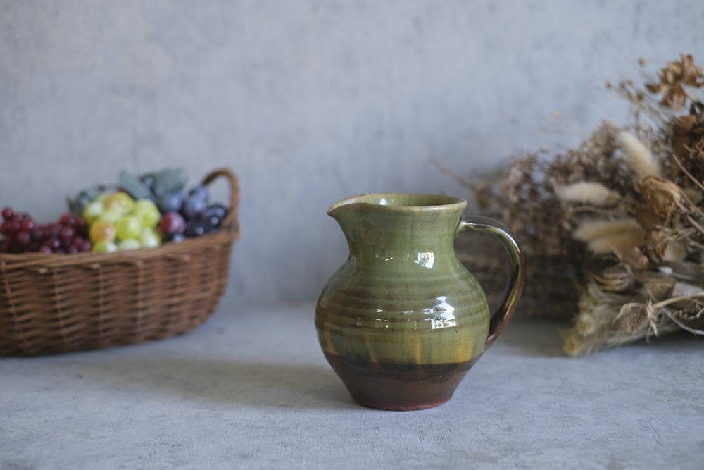 ヴィンテージピッチャー イギリス Wattisfield Ware Art Pottery 陶器の水差し