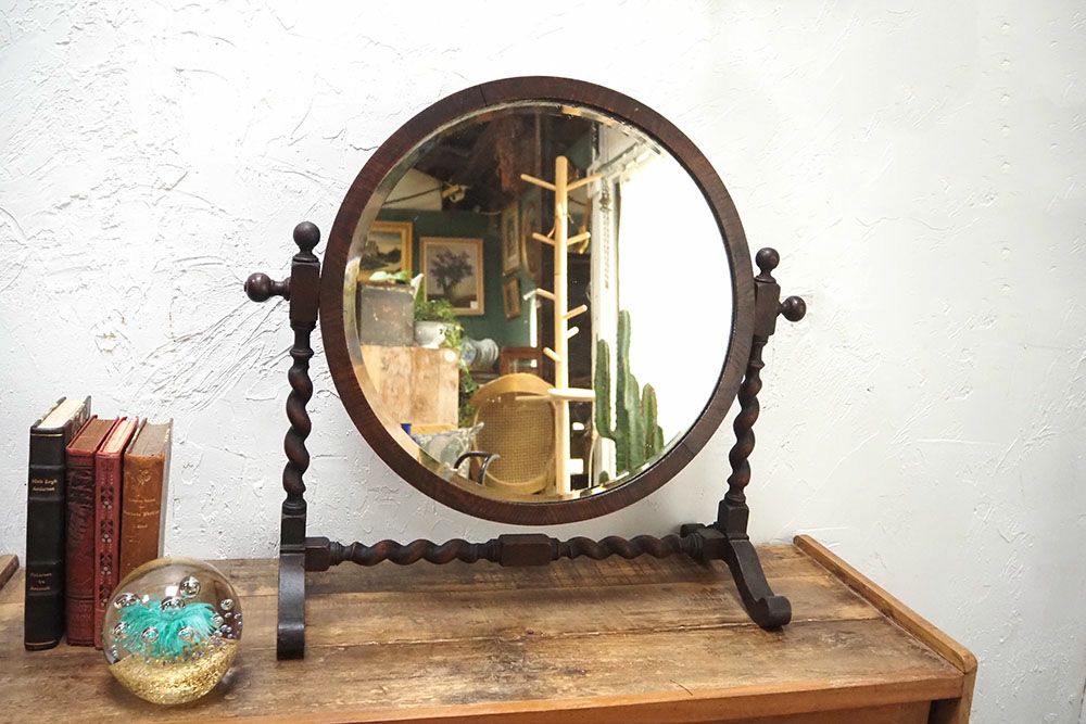 アンティーク ドレッシングテーブルミラー 鏡 卓上ミラー