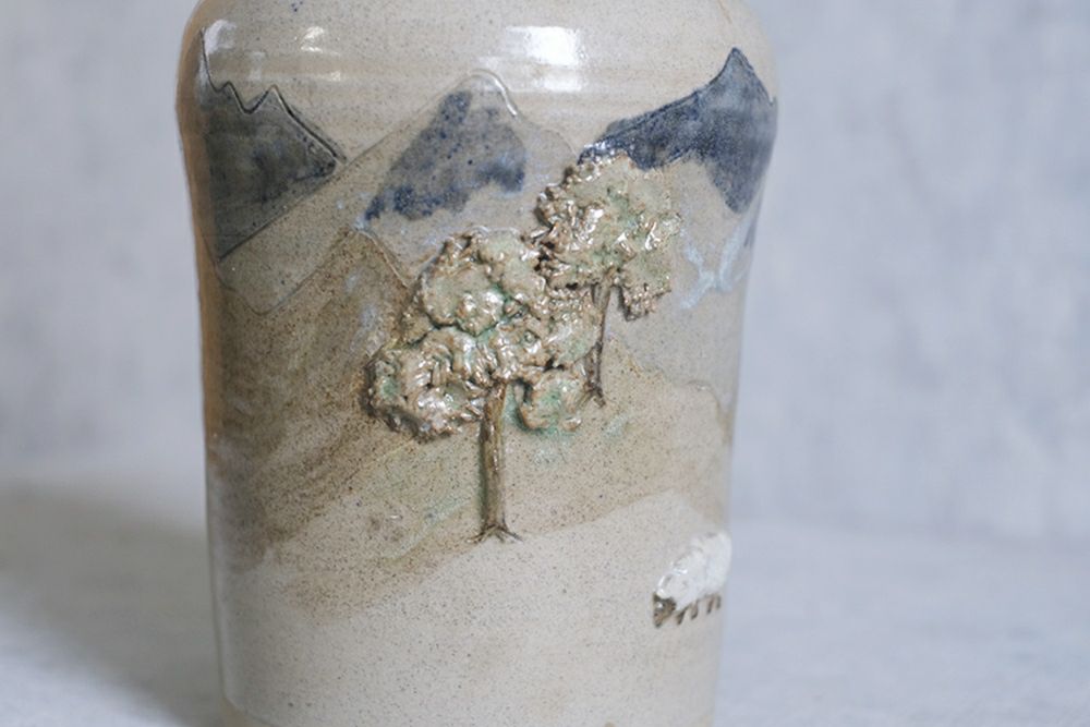 ヴィンテージフラワーベース スコットランド 作家物 アートオブジェ 花瓶3