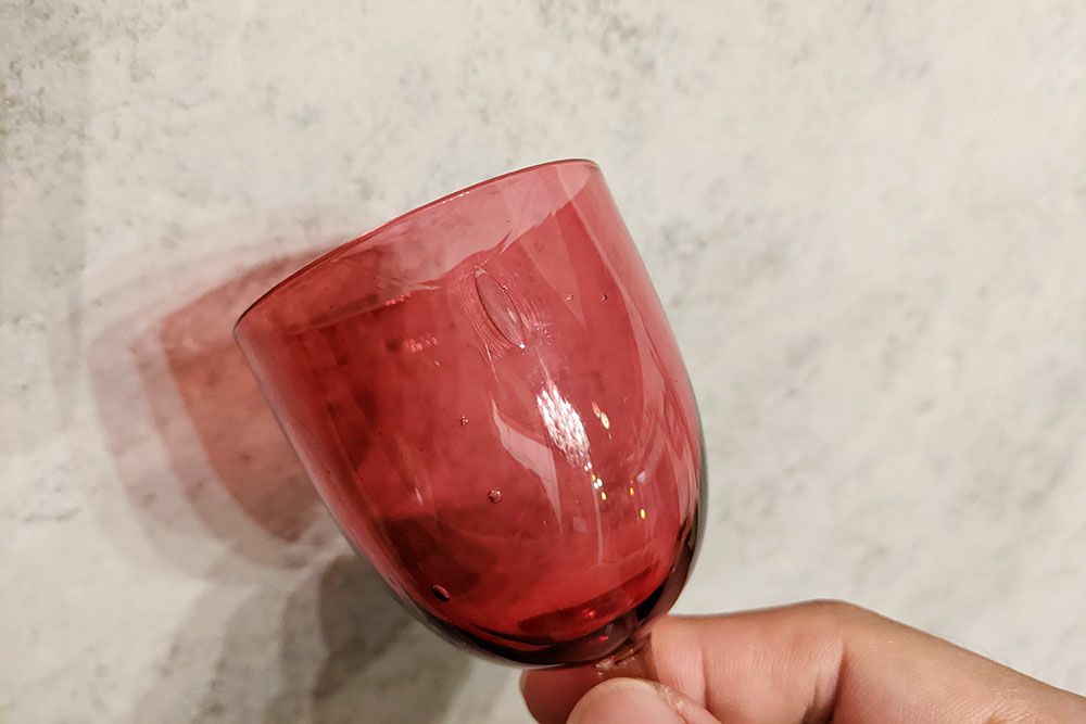アンティーク クランベリーグラス アペリティフグラス 食前酒用グラス5