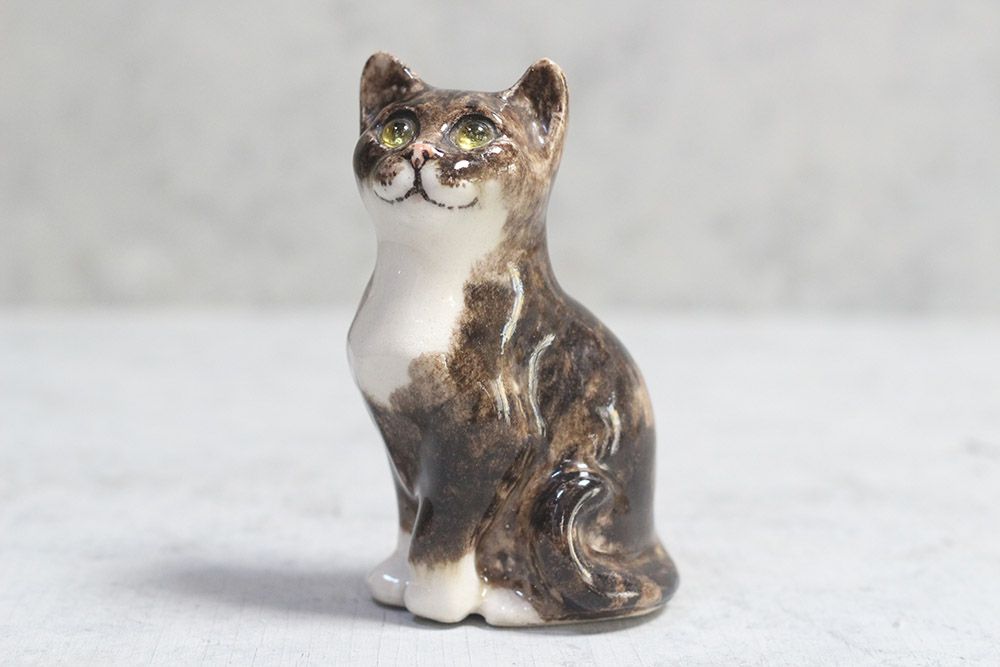 ヴィンテージ WINSTANLEY CAT/ケンジントンキャット サビ猫の子猫 イギリス 陶芸作家Jenny Winstanley1
