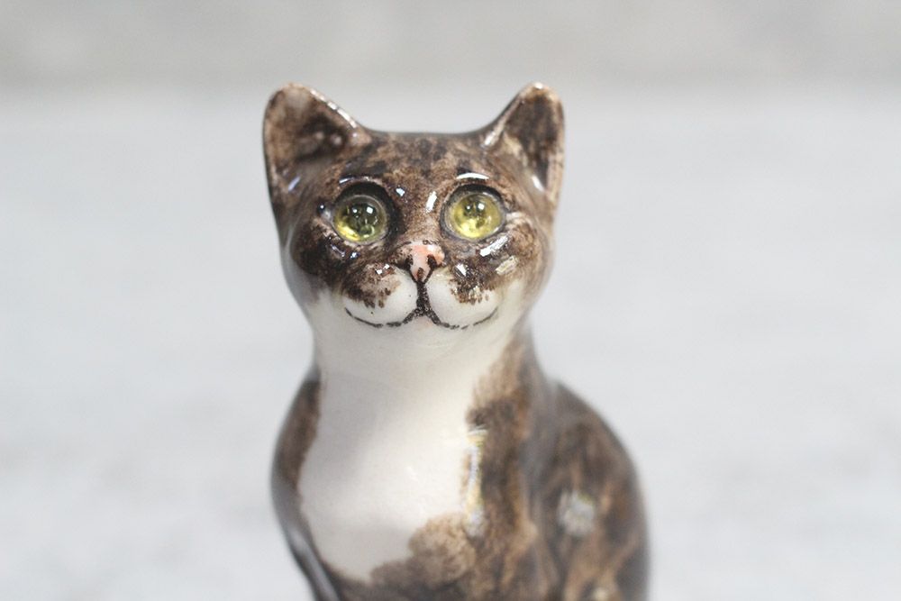 ヴィンテージ WINSTANLEY CAT/ケンジントンキャット サビ猫の子猫 イギリス 陶芸作家Jenny Winstanley6