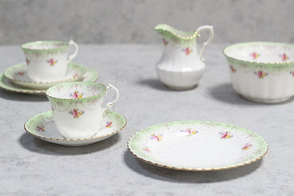 アンティークティーカップトリオ イギリス ROYAL ALBERT CROWN CHINA3