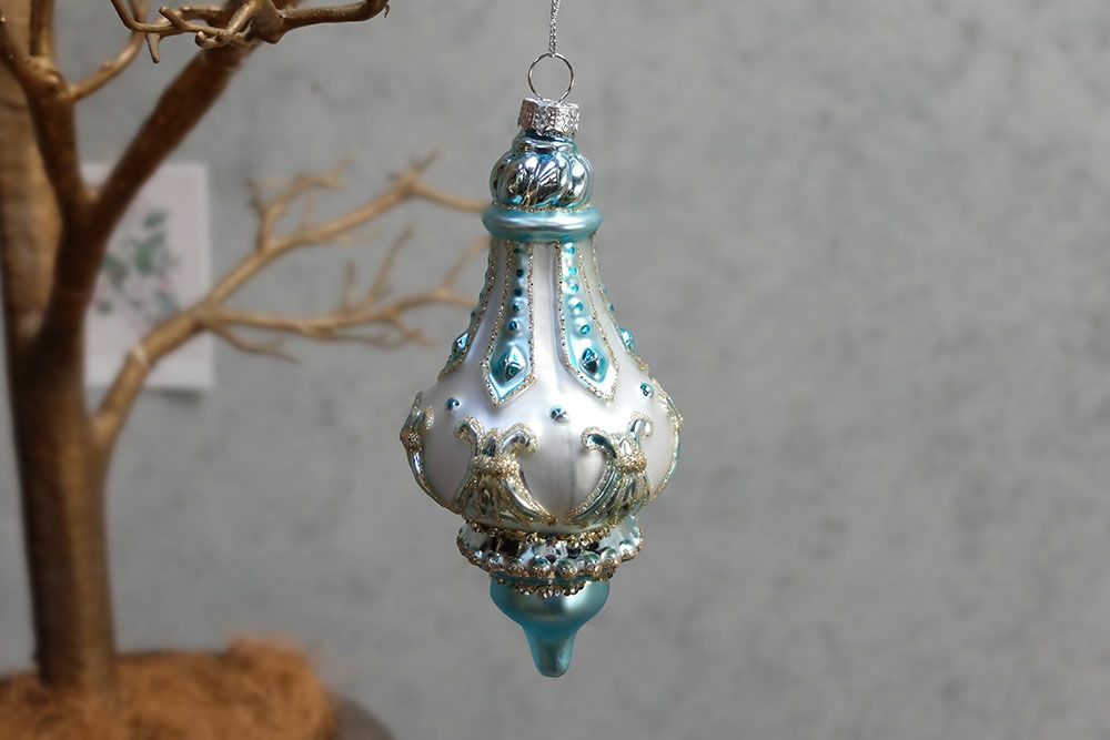 【aiii さま】ornament ❀ * アイスブルー * 細長 オーナメント aiii さま】ornament ❀ * アイスブルー * 細長 オーナメント エヴァ