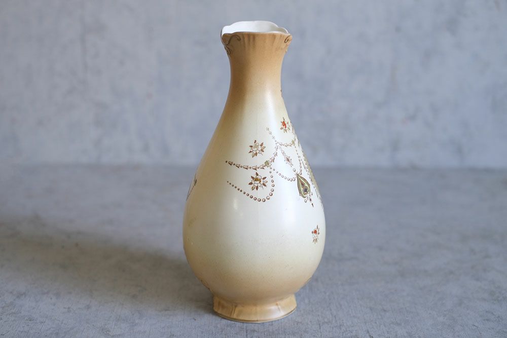 アンティークフラワーベース イギリス CROWN DEVON 陶器の花瓶3