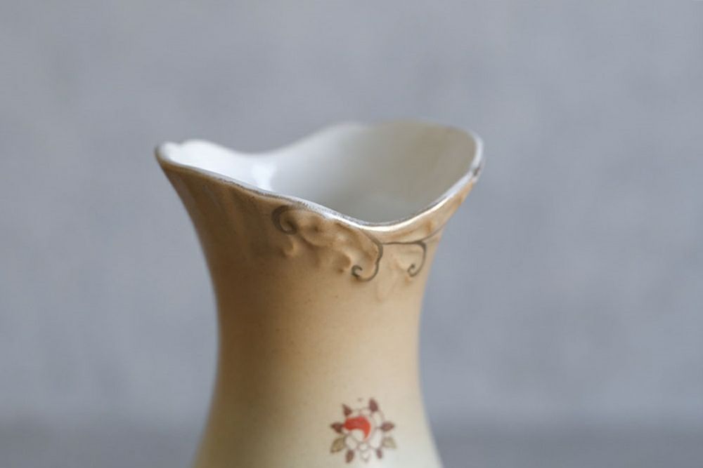 アンティークフラワーベース イギリス CROWN DEVON 陶器の花瓶6
