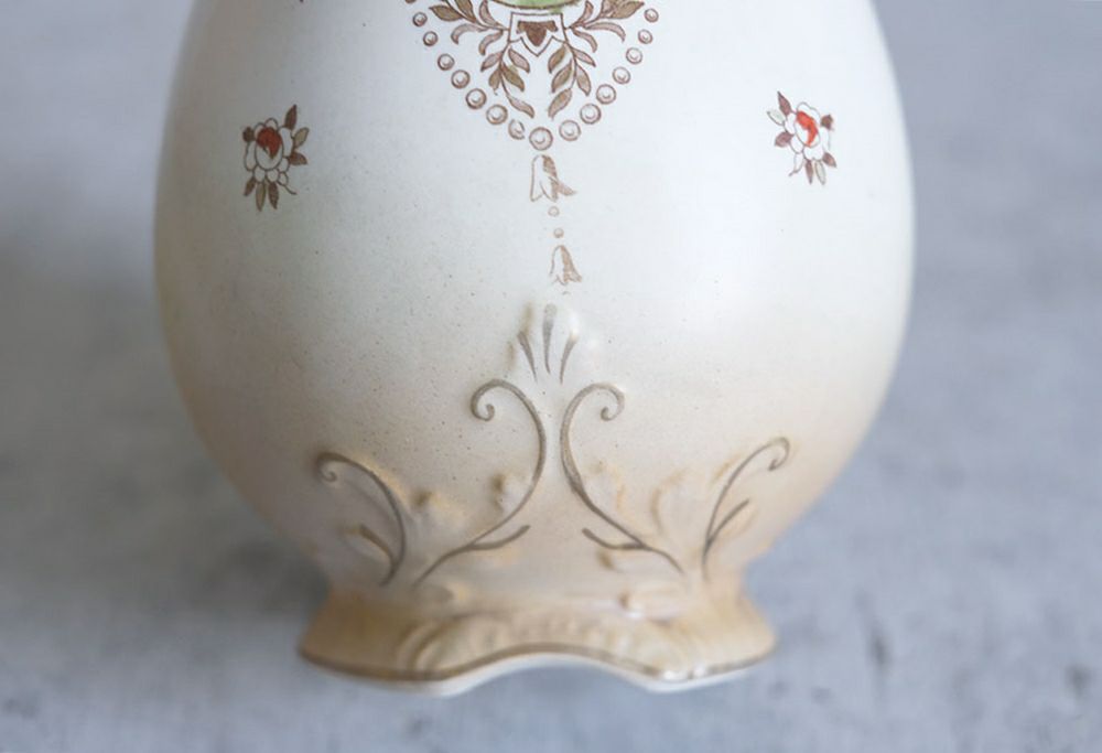 アンティークフラワーベース イギリス CROWN DEVON 陶器の花瓶8