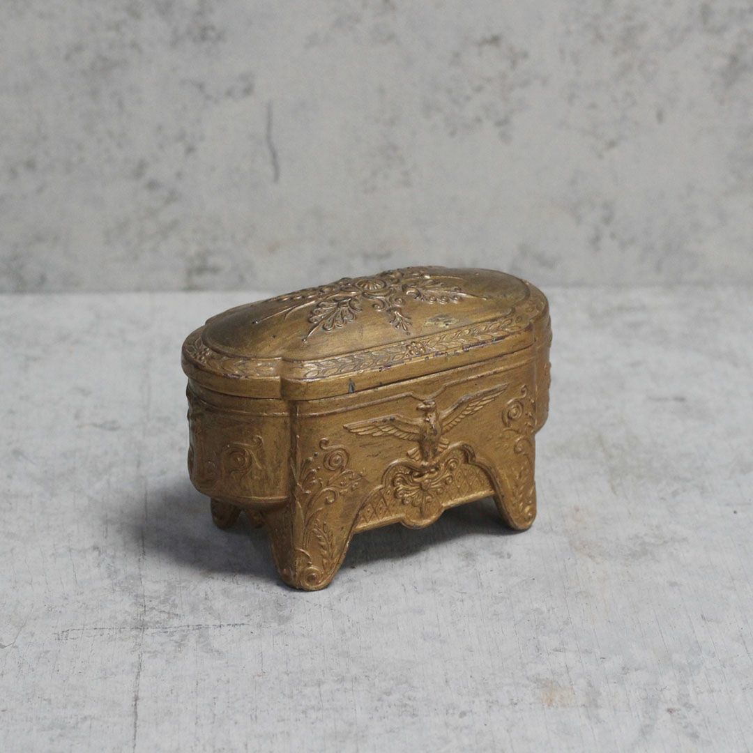 アンティークジュエリーケース フランス 19世紀 金属製宝石箱