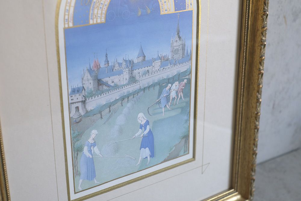  ヴィンテージピクチャー Les Tr&#232;s Riches Heures du duc de Berry フランス 絵