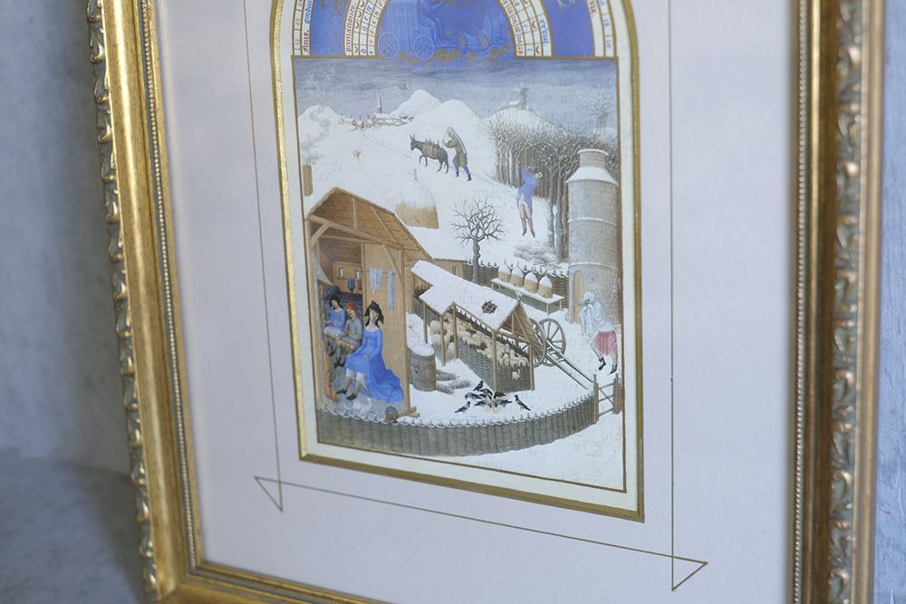  ヴィンテージピクチャー Les Tr&#232;s Riches Heures du duc de Berry フランス 絵