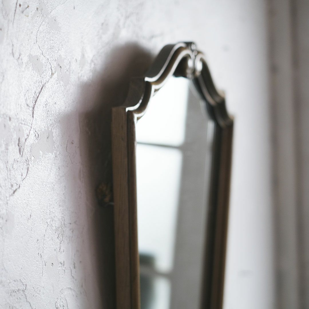 アンティークオークミラー フランス 壁掛け鏡