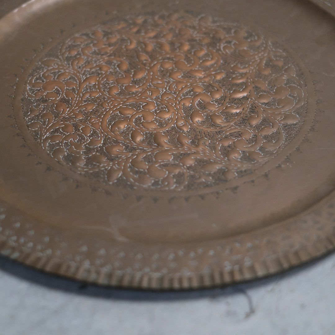 アンティーク モロッカンコッパートレイ 趣きのある銅製のトレー