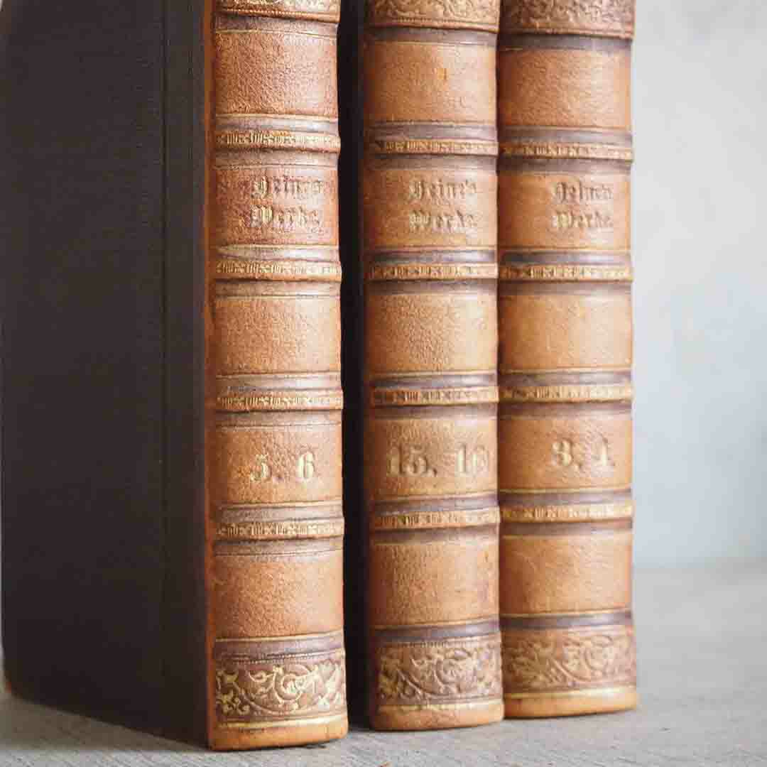 アンティークブック ドイツ 革張りの古書 1861年3