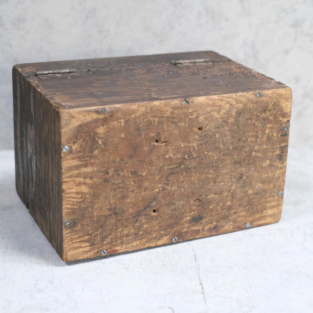 アンティーク ウッドボックス イギリス 蓋付き木箱