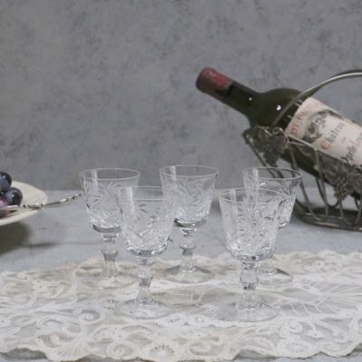 アンティーク 手吹きのグラス フランス ワイングラス 2個セットの通販 