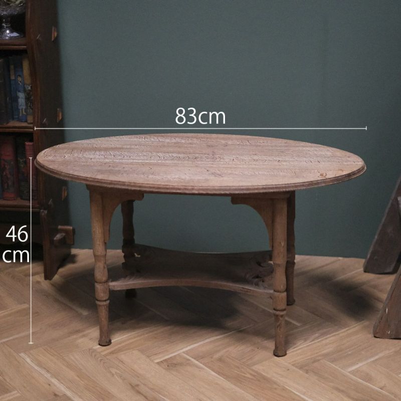 アンティーク　木製　楕円　テーブル丸テーブル
