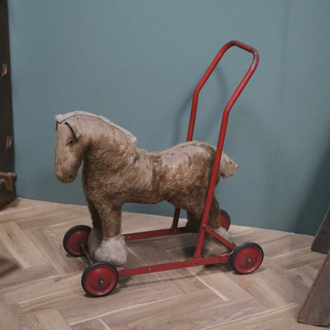 アンティーク チャイルドトイホースウォーカー イギリス 仔馬の幼児用 