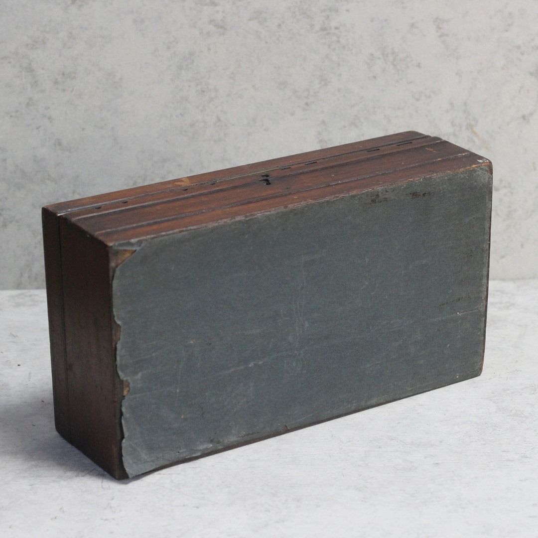 アンティーク ウッドボックス イギリス マホガニー 素朴な蓋付木箱