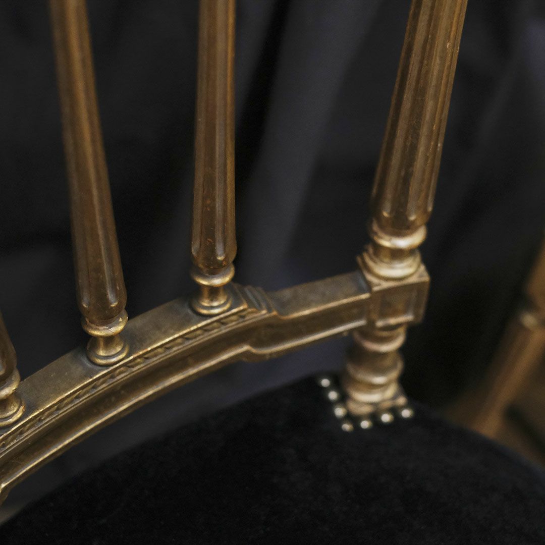 アンティーク フレンチチェア ルイ１６世様式 ゴールド フランスの通販 