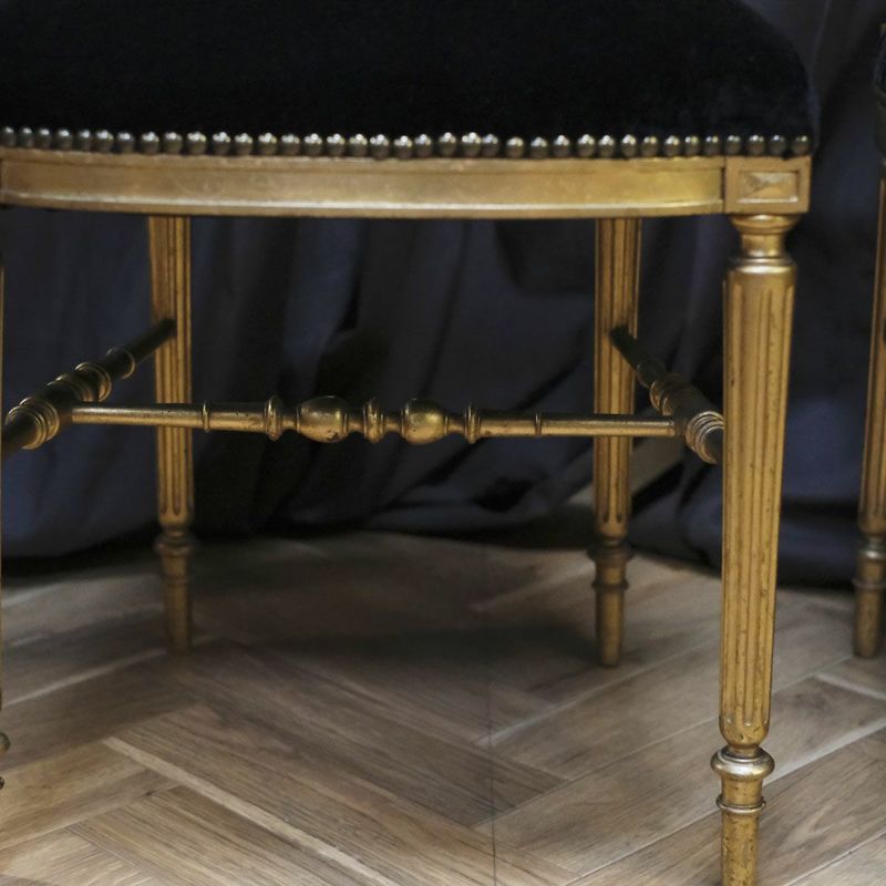 アンティーク フレンチチェア ルイ１６世様式 ゴールド フランスの通販 