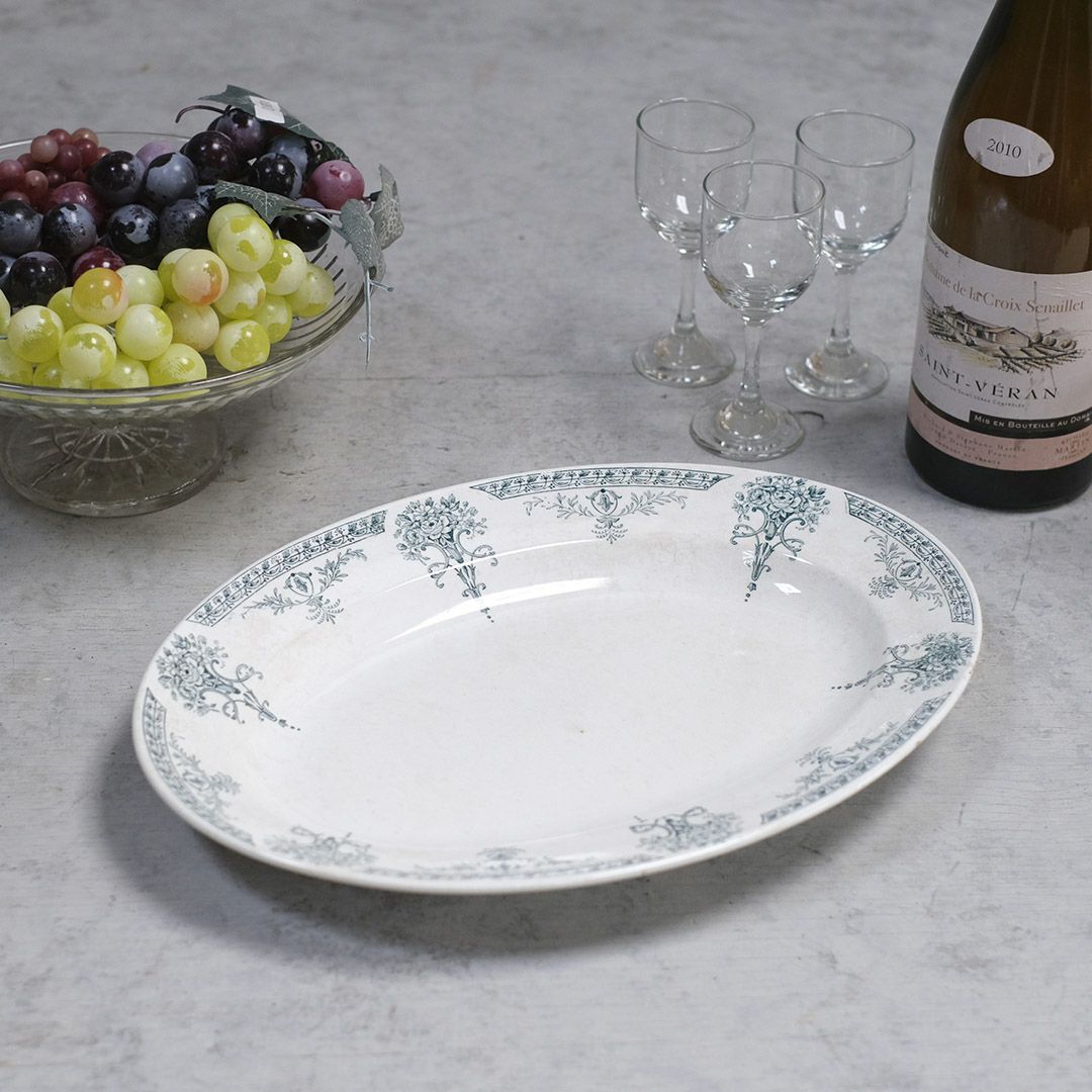 アンティークオーバルプレート リュネヴィル（Lunéville） フランス 楕円皿