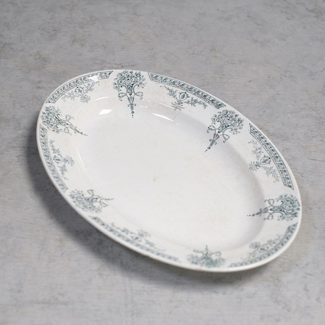 アンティークオーバルプレート リュネヴィル（Lun&#233;ville） フランス 楕円皿