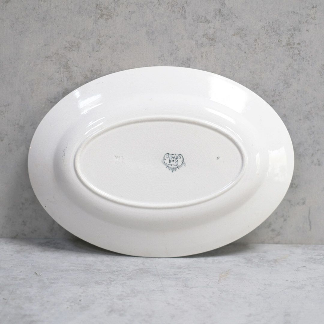 アンティークオーバルプレート リュネヴィル（Lun&#233;ville） フランス 楕円皿