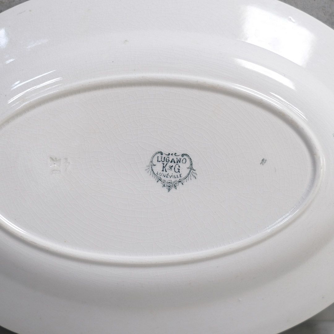 アンティークオーバルプレート リュネヴィル（Lunéville） フランス 楕円皿