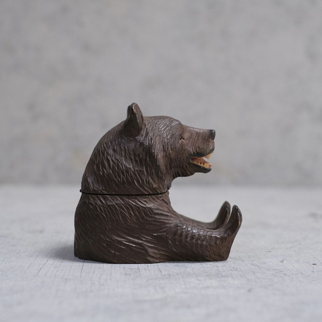 アンティーク木彫り熊オブジェ スイス2