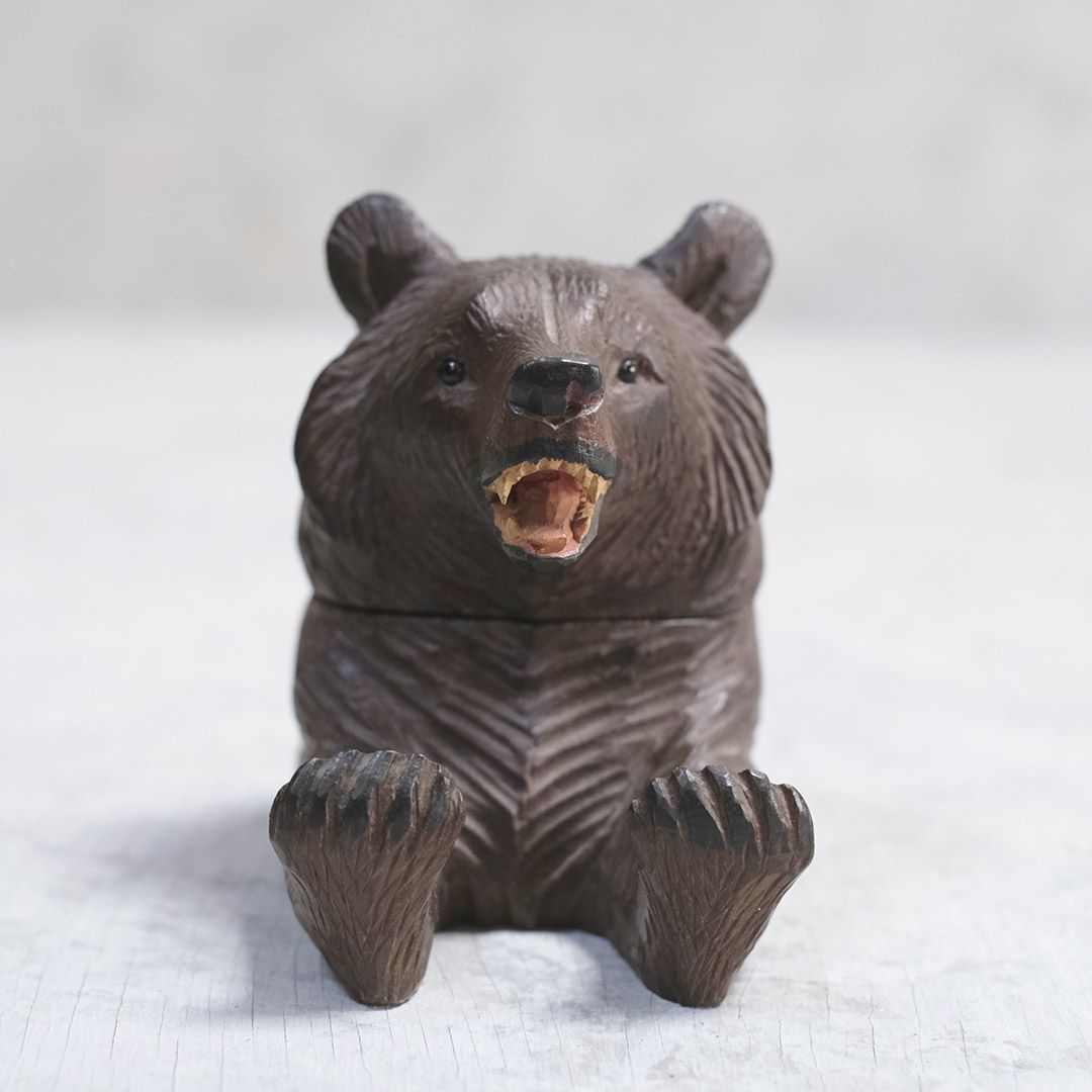 アンティーク木彫り熊オブジェ スイス6